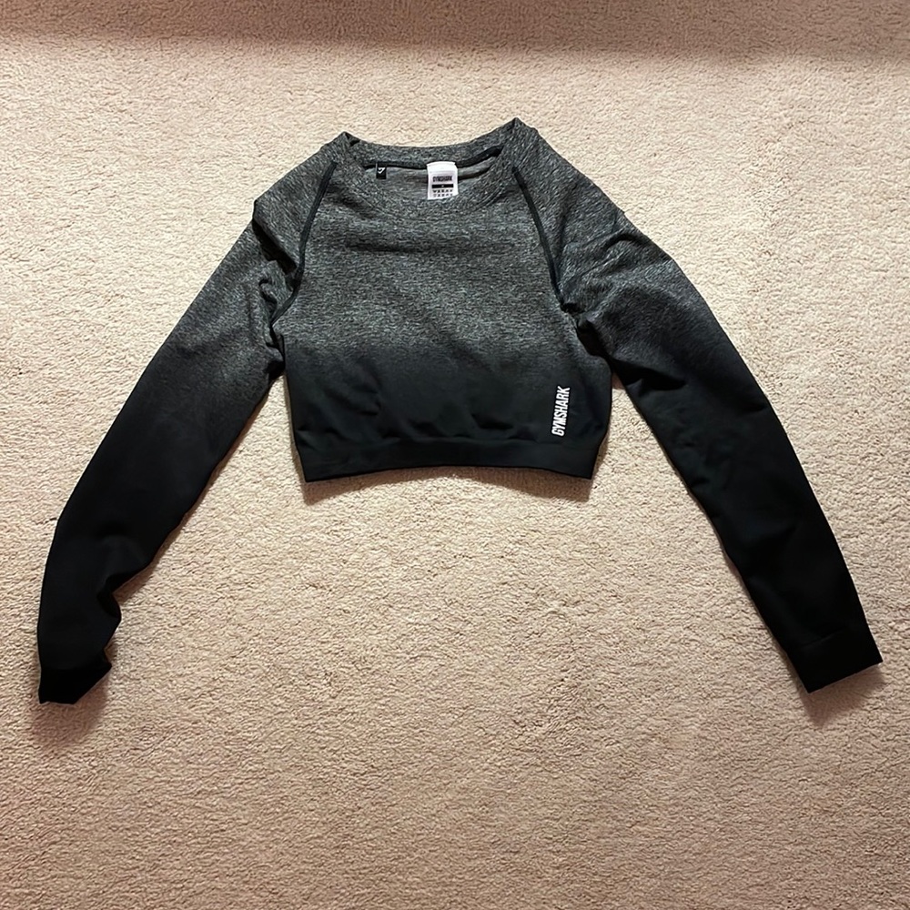 Gymshark Adapt Ombré Sleeveless Long Sleeve Crop Top